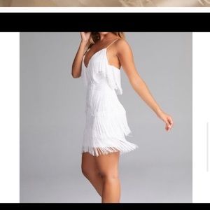 Meshki Paige fringe mini dress